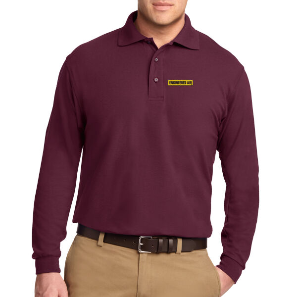   - Silk Touch™ Long Sleeve Pique Polo Thumbnail
