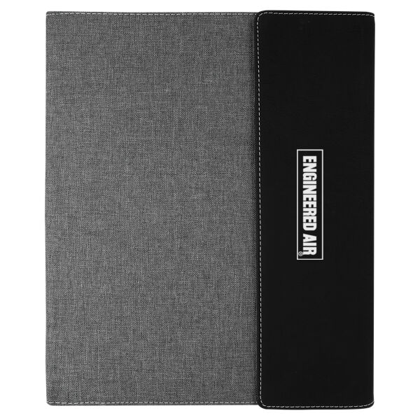   - Leatherette Canvas Portfolio with Notepad  Thumbnail