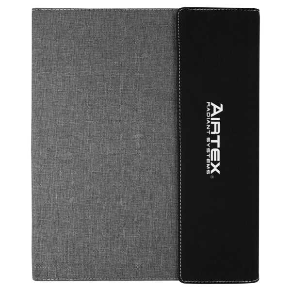   - Leatherette Canvas Portfolio with Notepad  Thumbnail