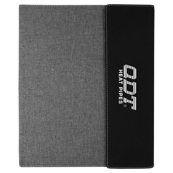  - Leatherette Canvas Portfolio with Notepad  Thumbnail